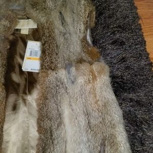 🔥Michael Kors🔥 Brown Rabbit Fur Vest